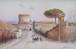 Roman Landscape With View Of The Tomb Of Cecilia Metella