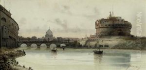 The Castel Sant'angelo, Rome by Federico Schianchi