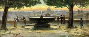 The Fountain At The Villa Borghese, Rome