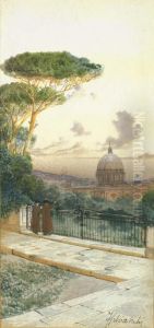 Veduta Di Roma Con San Pietro