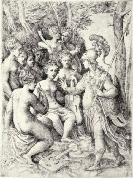 Minerva And The Muses (bartsch Vol. Xvi, 79) - view 1