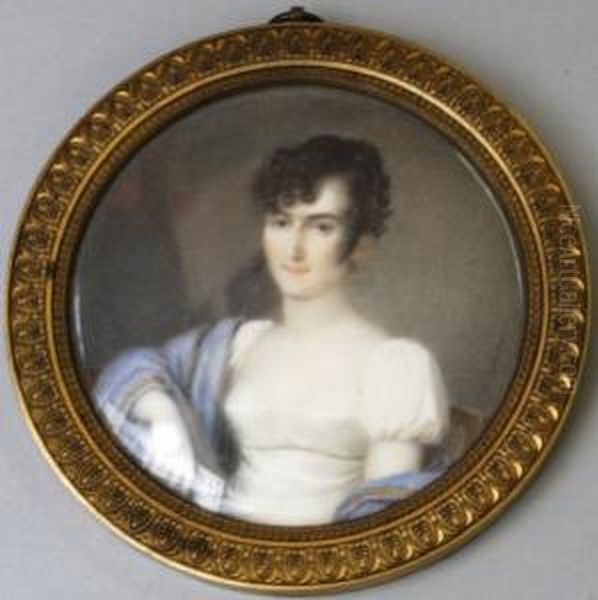 A Portrait Miniature Of A Lady - view 1
