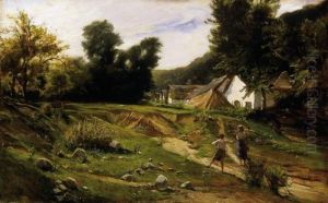 Scene In Torokbalint by Albert Schickedanz