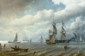 Bote Auf Dem Fluss. 1864.