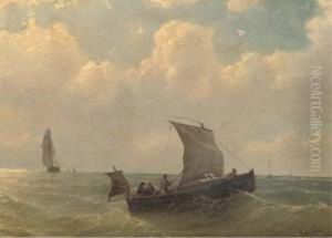 Sailing On Open Water by Petrus Paulus Schiedges