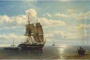 Shipping In A Calm by Petrus Paulus Schiedges