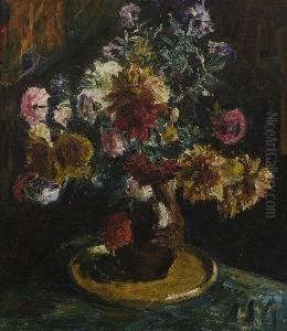 Blumenstillleben. by Albert Schiestl-Arding