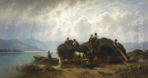 Heuernte Am Chiemsee.