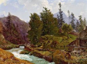 Eine Bachlandschaft