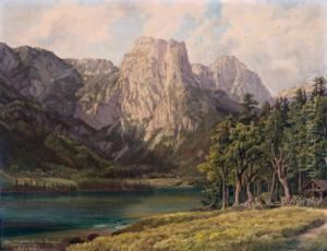 Der Pakenstein Ober Dem Gaiswinkel Am Grundlsee by Anton Schiffer