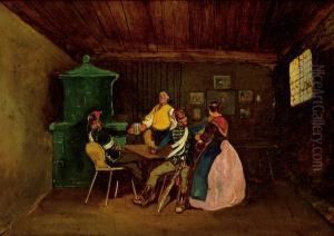 Soldaten In Der Stube by Carl Schindler