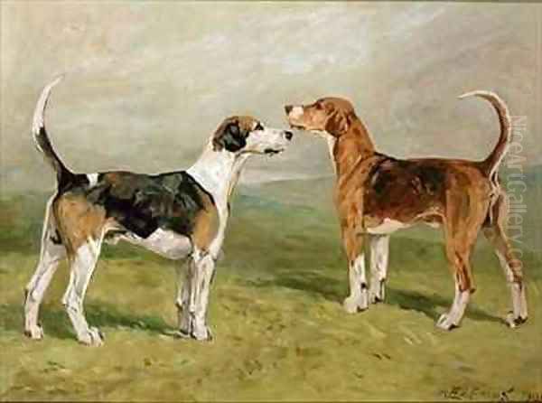 Two Hounds in a Landscape - view 1
