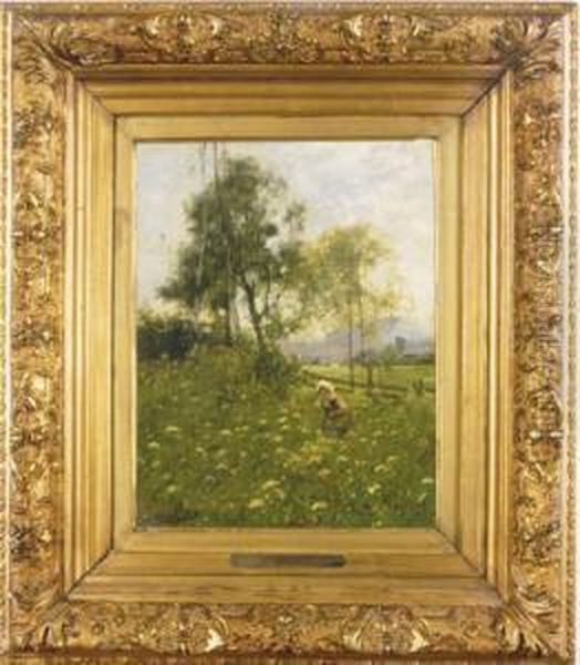 A Girl In A Field Of Wildflowers - view 1