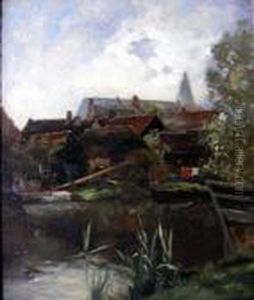 Dorf Am Weiher by Emil Jakob Schindler