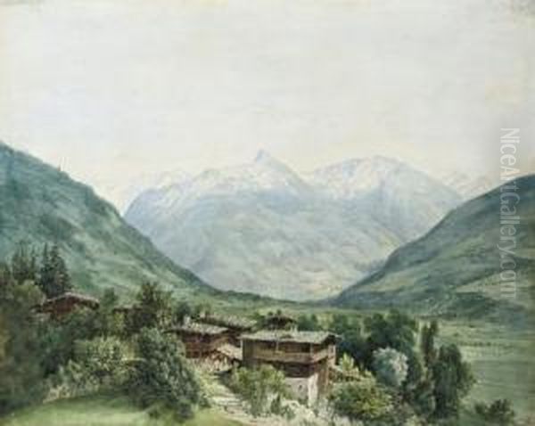 A Panoramic View Of The Village
Of Hofgastein In The Salzburg Alps, With The Peaks Of The - view 1