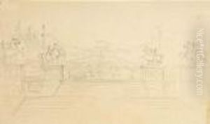 Entwurf Fur Ein Buhnenbild. by Karl Friedrich Schinkel