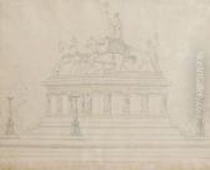 Nach - Entwurf Fur Ein Monument Friedrichs Des Grosen In Berlin by Karl Friedrich Schinkel