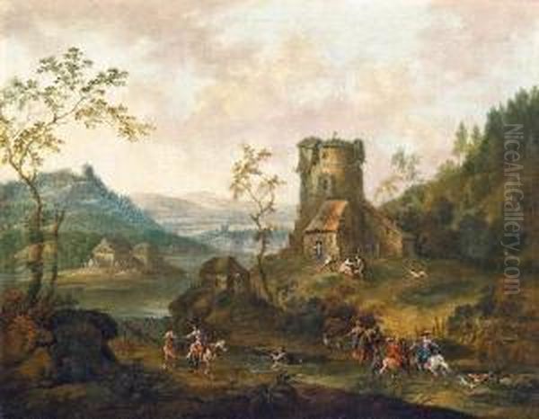 Flusslandschaft Mit Rundturm - view 1