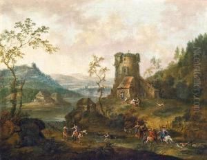 Flusslandschaft Mit Rundturm