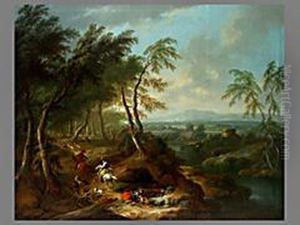 Hirschjagd In Ideallandschaft - view 1