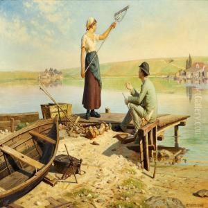 At The Ferry by N. F. Schiottz-Jensen