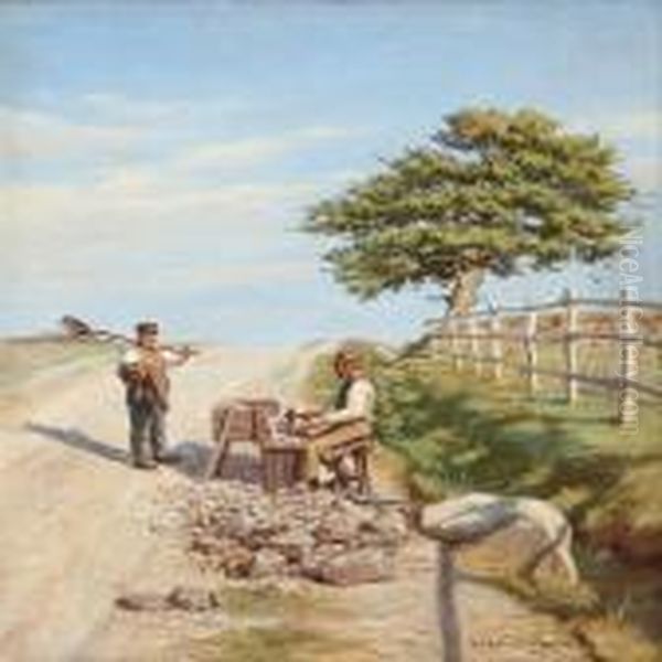 Road With A Stonemason And A Farmer - view 1