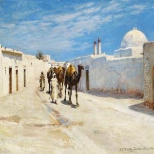 Kameler I En Gade I Tunis