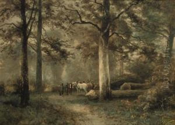 Loggers And Their Horses - view 1