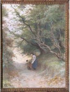 Jeunes Femmes Sur Le Chemin by Piet Schipperus