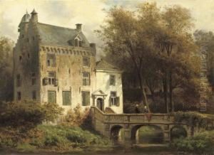 The Castle Oudaen Along The River Vecht, Near Breukelen: On Thebridge