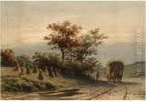 Landscape With Haystacks by Piet Schipperus