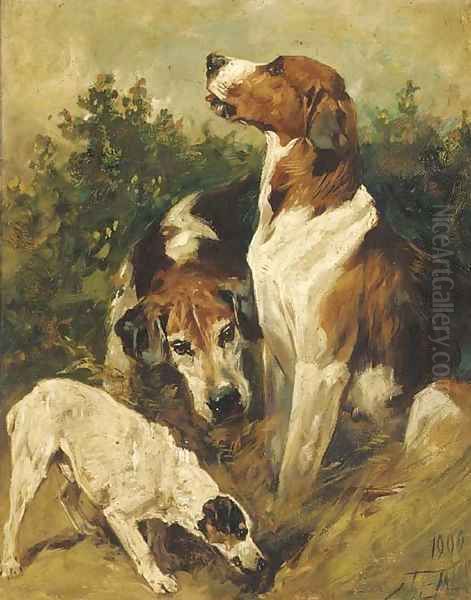 Hounds and a terrier - view 1