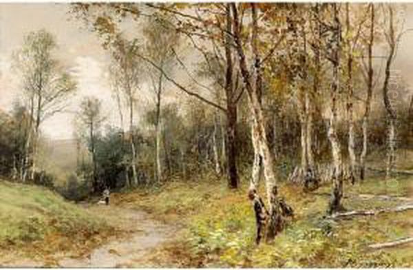 A Forest Landscape With Hunter - view 1