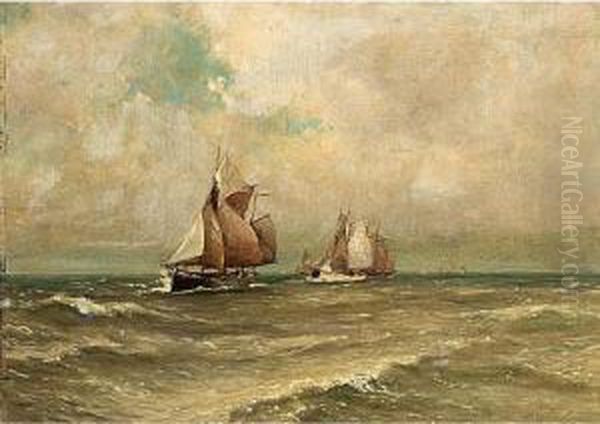 Sailing Vessels At Sea - view 1