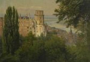Blick Auf Heidelberg. by Johann Wilhelm Schirmer