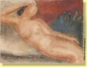 Jeune Femme Nue Se Reposant