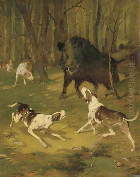 Boar Hunting in a Forest - view 1