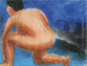 Nu Agenouille - Knielend Naakt (ca. 1939) by Ferdinand Schirren