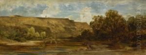 Bachlandschaft. by Eduard I Schleich