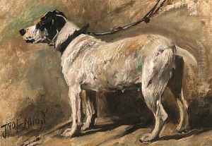 A smooth-haired Fox Terrier by John Emms