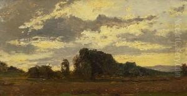 Landschaft Im Abendlicht. - view 1