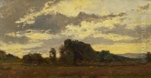 Landschaft Im Abendlicht. by Eduard I Schleich