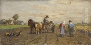 Bauern Mit Pferdefuhrwerk Auf Dem
Acker. by Robert Schleich