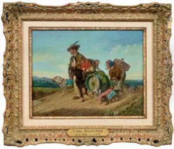 Kleiner Wanderzirkus In Weiter Landschaft - view 1