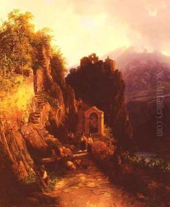 Alpin Landschaft (Alpine landscape) by Thomas Ender