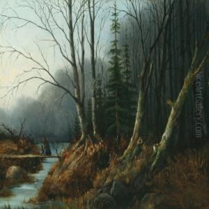 Landscape, Winter by Christian Andreas Schleisner