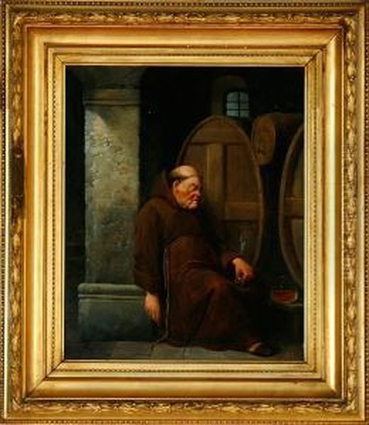 Sleeping Monk In A Wine Cellar - view 1