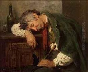 Flotenspieler Beim Nickerchen by Felix Schlesinger