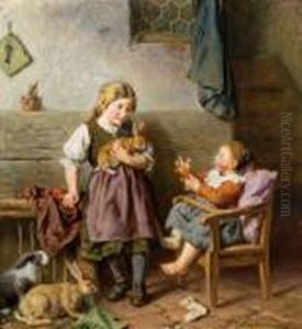 Kinder Mit Kaninchen