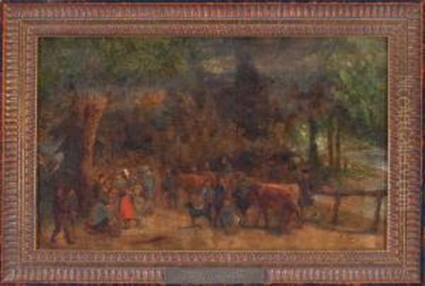 Viehmarkt In Oberbayern (studie) - view 1